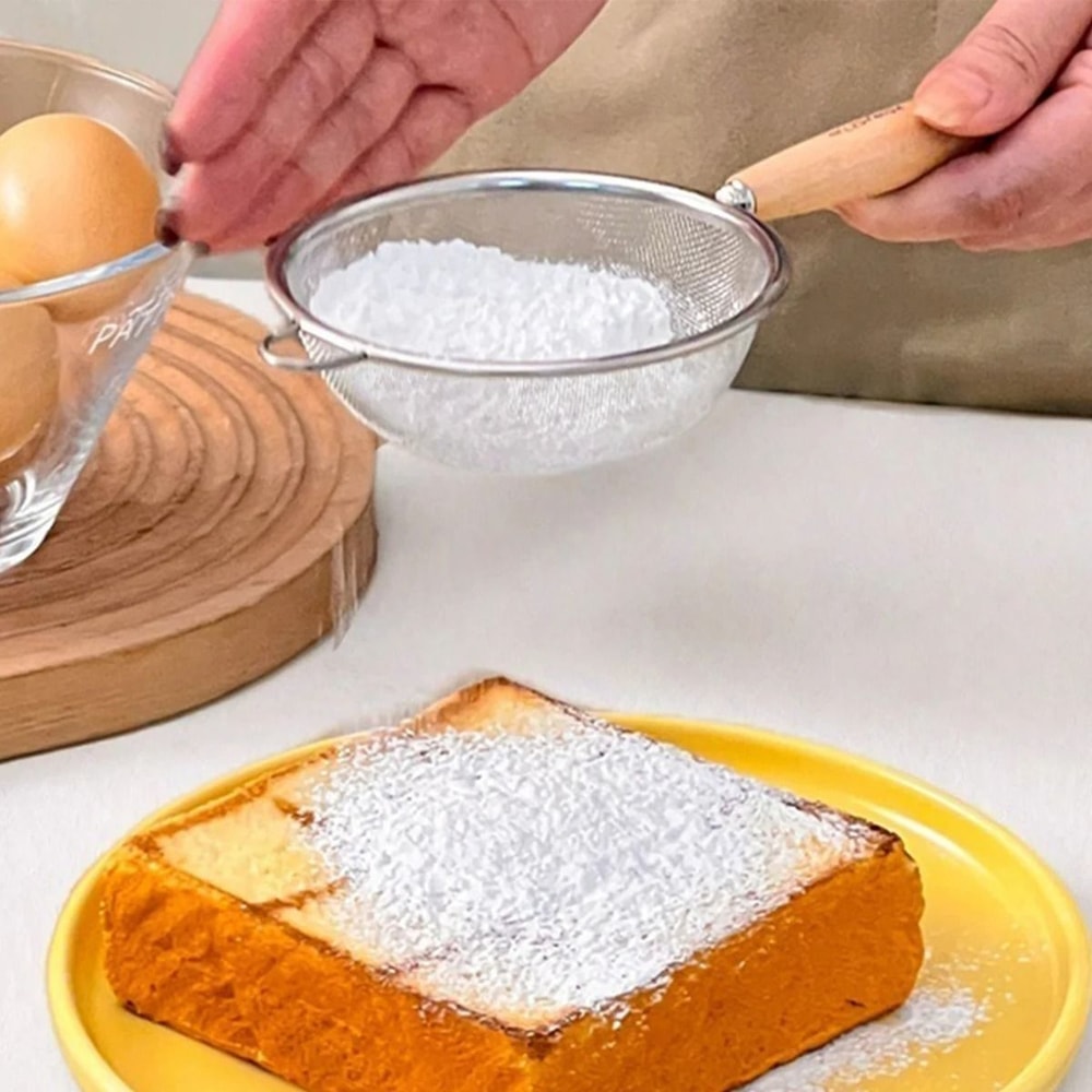 Fine Mesh Stainless Steel Strainer Flour Sieve And Oil Skimmer Spoon 8