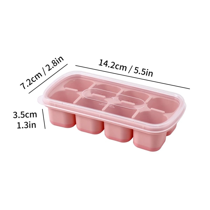 Mini Silicone Ice Cube Tray With Lid Square Ice Mold For Cold Drinks 2