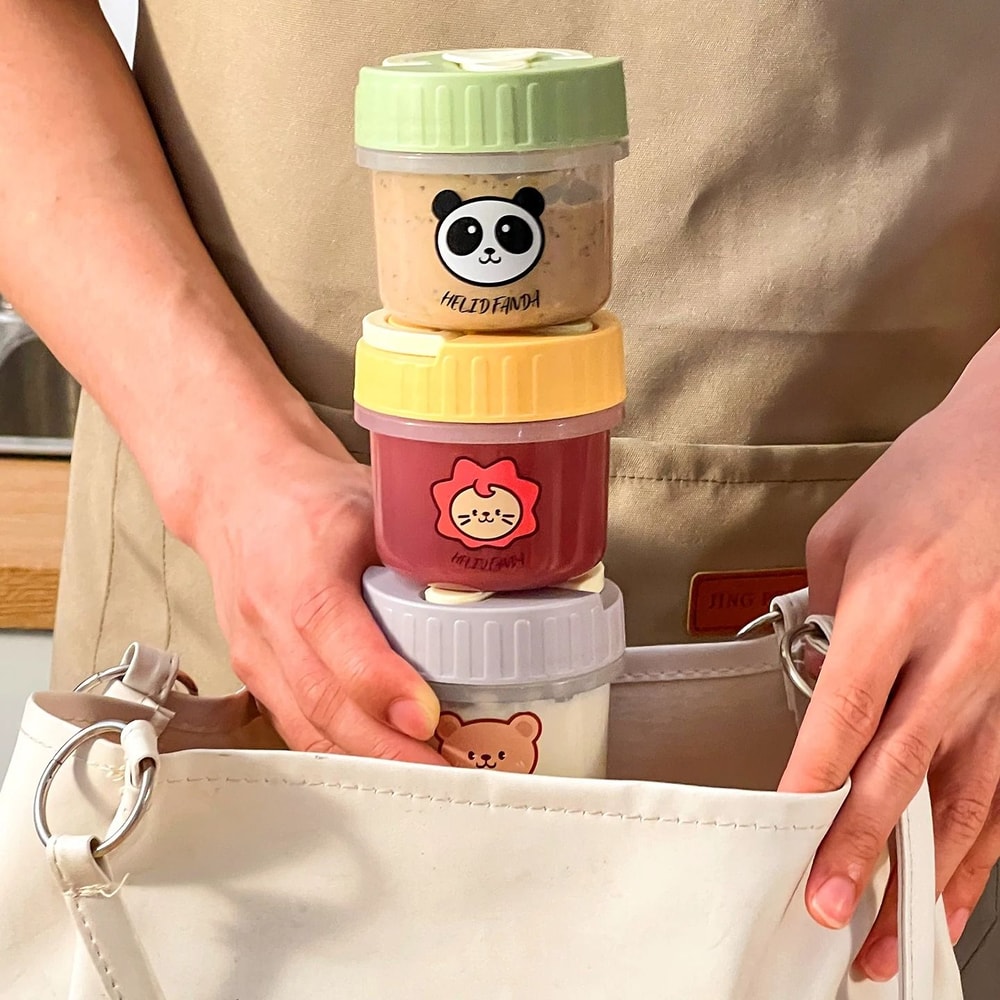 Reusable Mini Sauce Container Clear Sealed Portable Sauce Cup With Handle 12