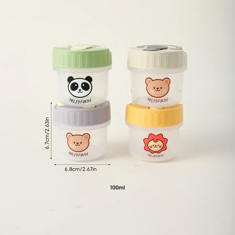 Reusable Mini Sauce Container Clear Sealed Portable Sauce Cup With Handle 5