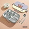 Stainless Steel Divided Lunch Container Large Capacity Bento Lunch Box Set 5