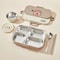 Stainless Steel Divided Lunch Container Large Capacity Bento Lunch Box Set 3