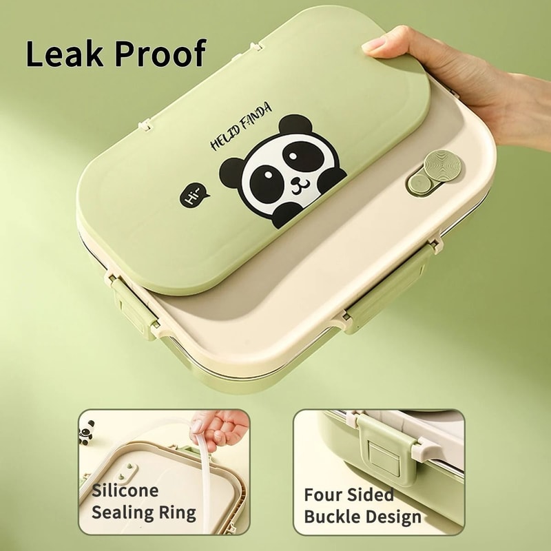 Stainless Steel Divided Lunch Container Large Capacity Bento Lunch Box Set 17