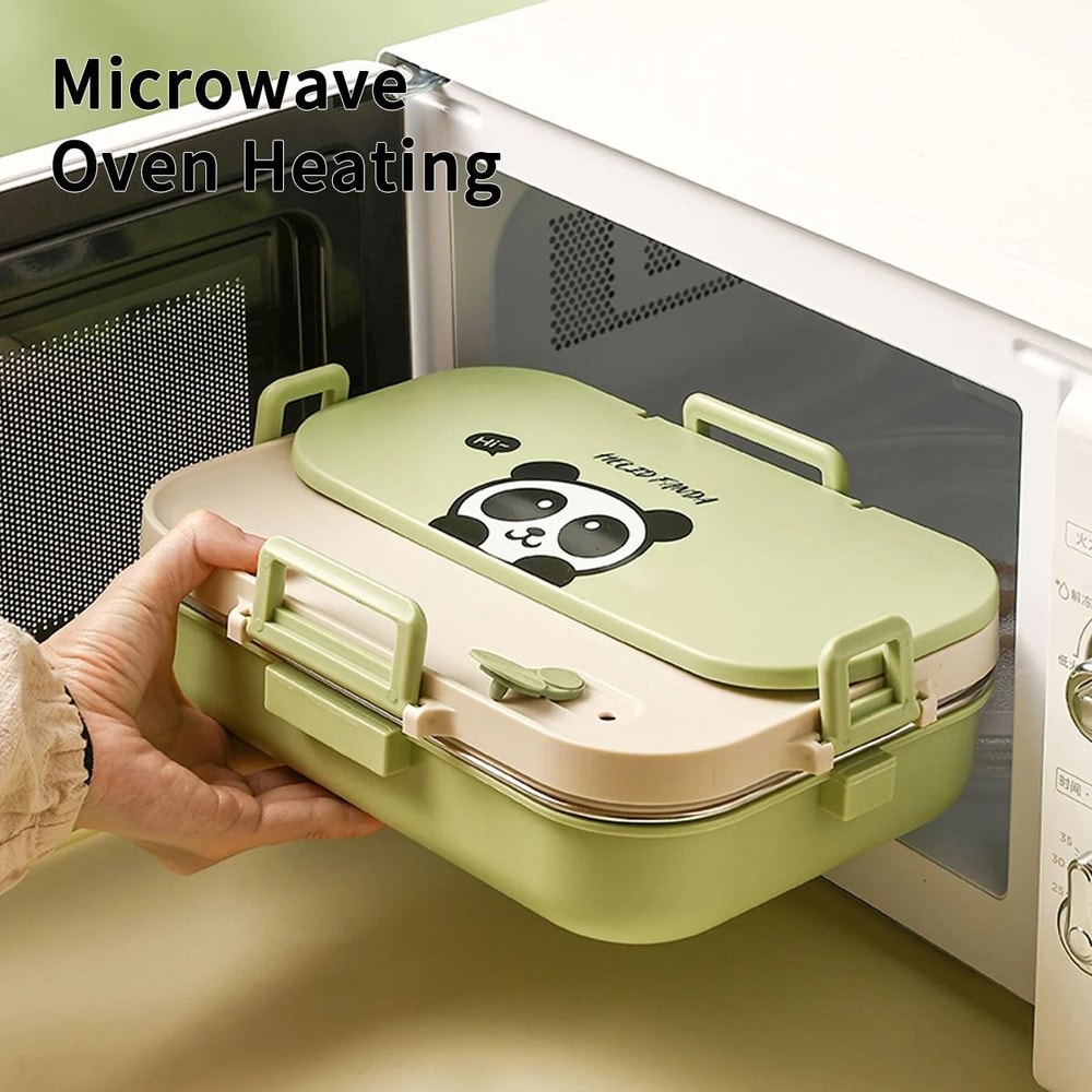 Stainless Steel Divided Lunch Container Large Capacity Bento Lunch Box Set 18