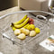 Transparent Plastic Serving Tray With Double Handles Decorative Storage Tray 9
