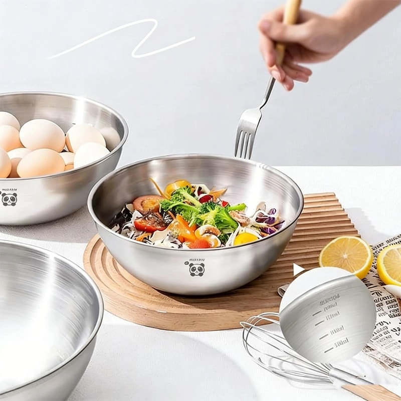 Stainless Steel Mixing Bowl With Scale Large Capacity Kneading Dough Bowl 5