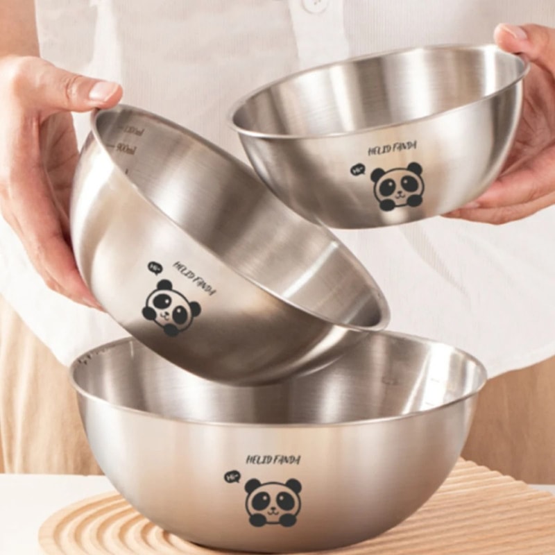 Stainless Steel Mixing Bowl With Scale Large Capacity Kneading Dough Bowl 0