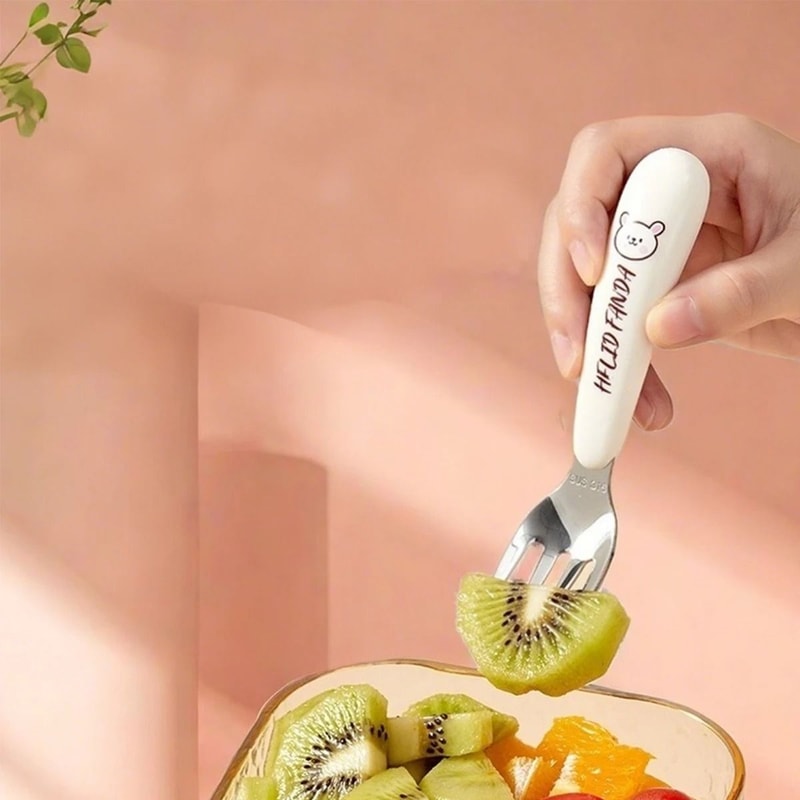 Kids Stainless Steel Cutlery Set Training Chopsticks Spoon And Fork 13