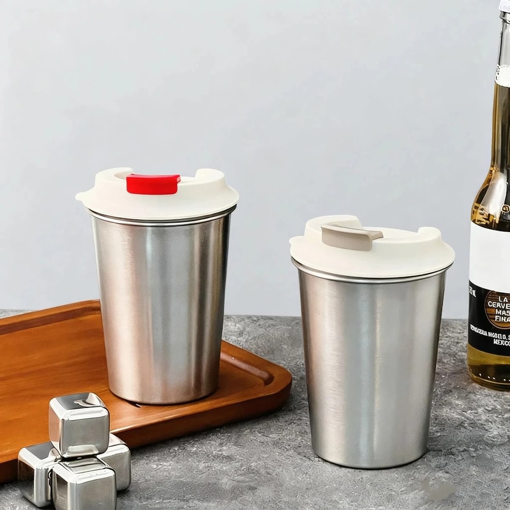 Stainless Steel Coffee Cup Portable Sealed Water Tumbler With Lid 8