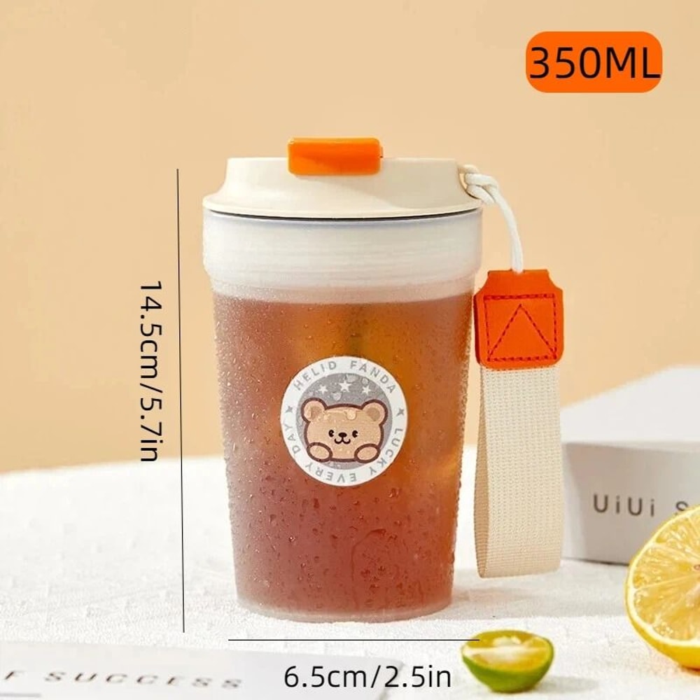 Portable Plastic Water Bottle With Rope Leak Proof Travel Tumbler For Kids 3