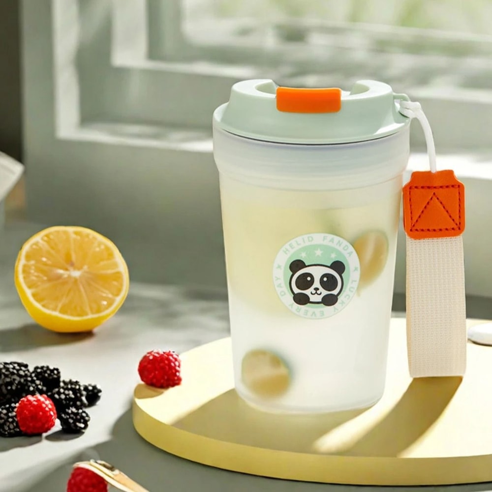 Portable Plastic Water Bottle With Rope Leak Proof Travel Tumbler For Kids 5