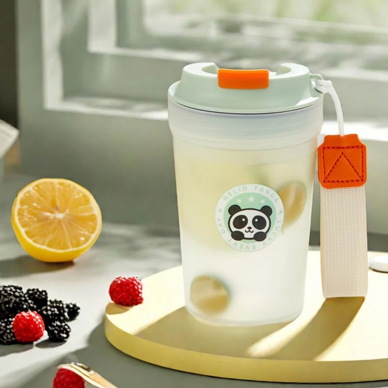 Portable Plastic Water Bottle With Rope Leak Proof Travel Tumbler For Kids 5