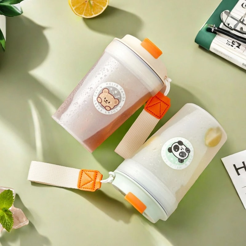 Portable Plastic Water Bottle With Rope Leak Proof Travel Tumbler For Kids 6