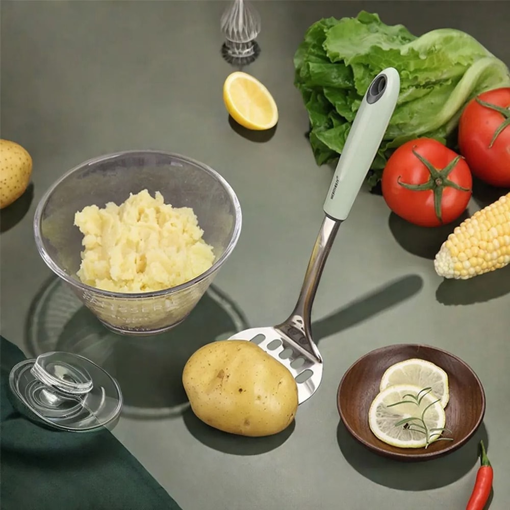 Stainless Steel Potato Masher Manual Food Crusher With Anti Slip Handle 6