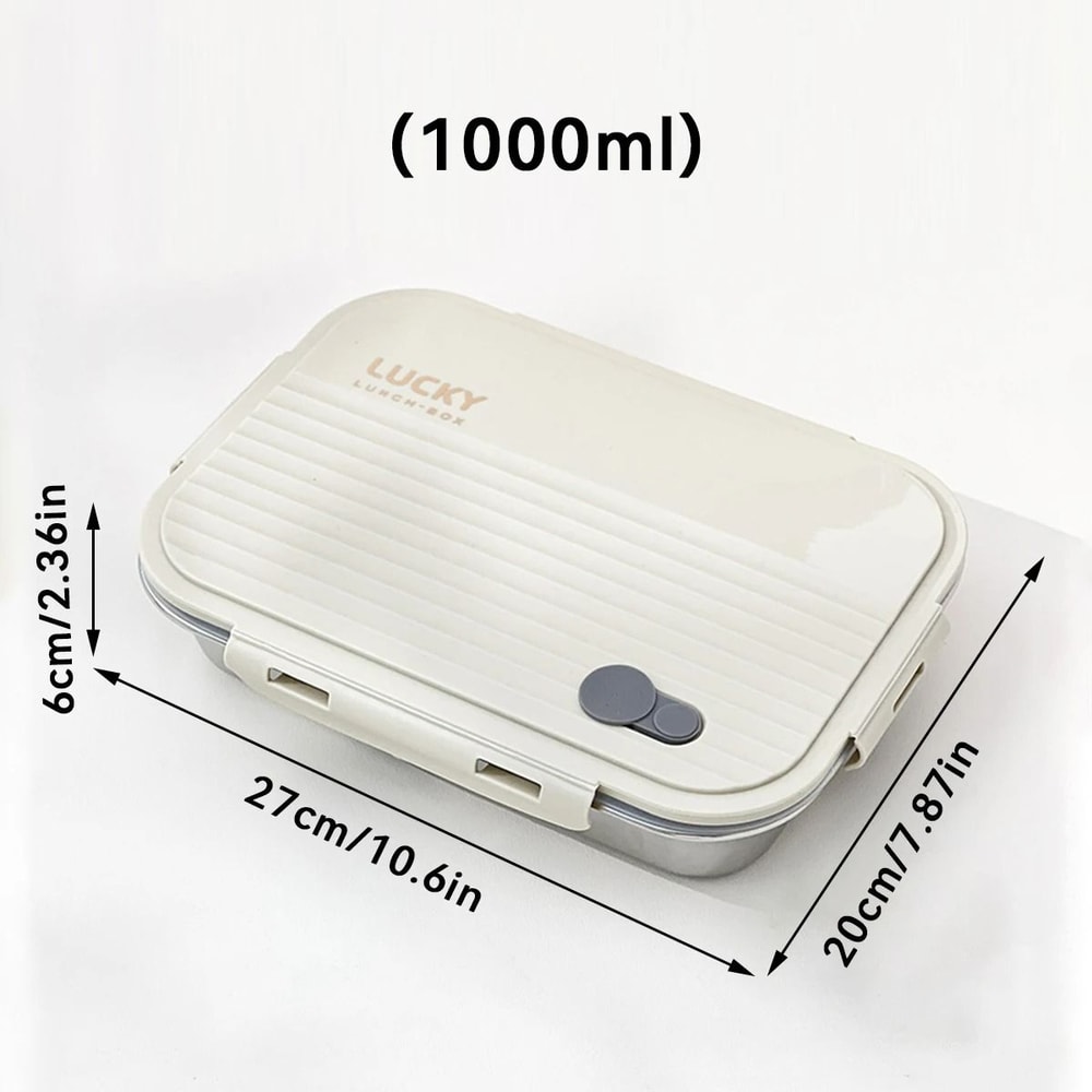 Portable Stainless Steel Divided Lunch Box Large Capacity With Lid For Kids And Students 3