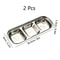Stainless Steel Divided Seasoning Plate Reusable Sauce Dish For Kitchen And BBQ 5