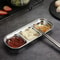 Stainless Steel Divided Seasoning Plate Reusable Sauce Dish For Kitchen And BBQ 8