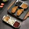 Stainless Steel Divided Seasoning Plate Reusable Sauce Dish For Kitchen And BBQ 10