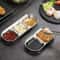 Stainless Steel Divided Seasoning Plate Reusable Sauce Dish For Kitchen And BBQ 11