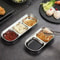 Stainless Steel Divided Seasoning Plate Reusable Sauce Dish For Kitchen And BBQ 11