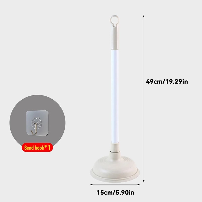 Long Handle High Pressure Toilet Plunger Pump Detachable Drain Cleaner Tool 1