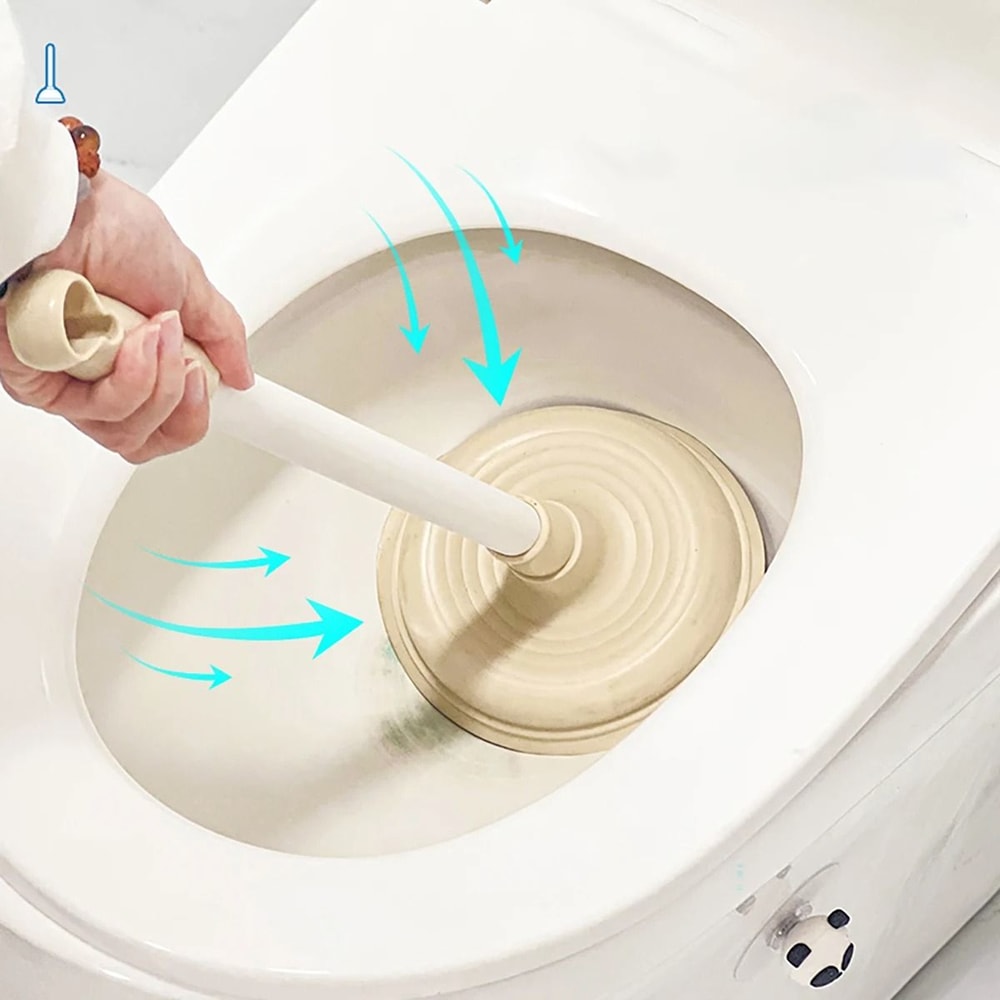 Long Handle High Pressure Toilet Plunger Pump Detachable Drain Cleaner Tool 4