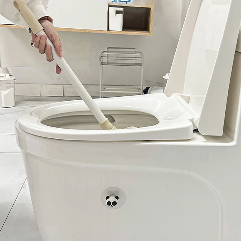 Long Handle High Pressure Toilet Plunger Pump Detachable Drain Cleaner Tool 5