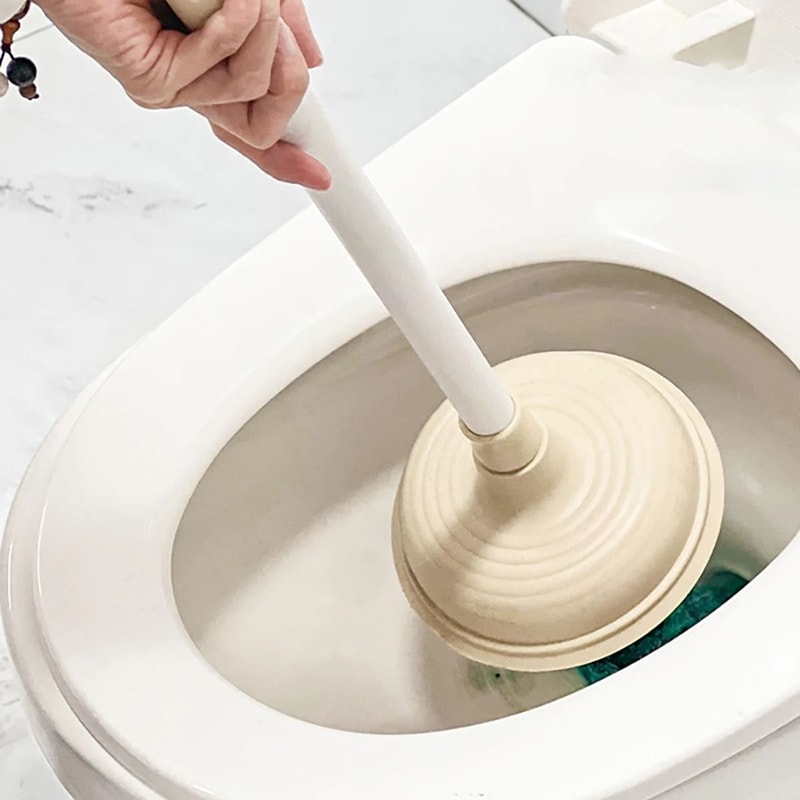 Long Handle High Pressure Toilet Plunger Pump Detachable Drain Cleaner Tool 7