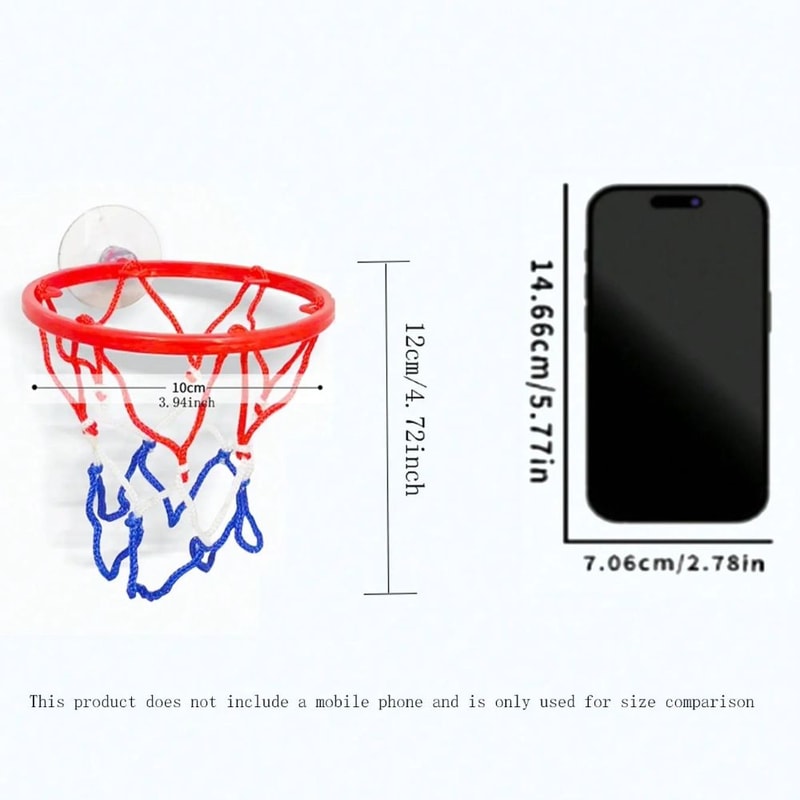 Mini Basketball Set With Wrist Strap Elastic Ball Indoor Shooting Game For Kids 2
