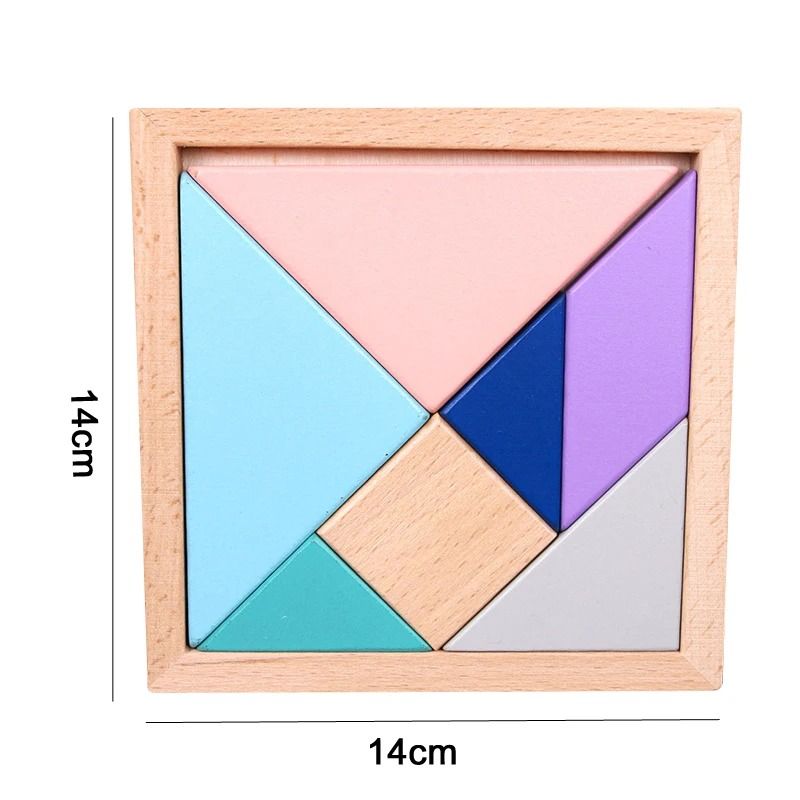 Montessori Wooden Puzzle Toy Early Learning Educational Toy For Kids 6