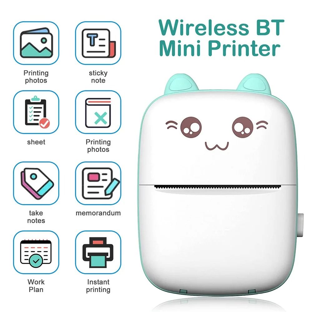 Portable Mini Bluetooth Printer Pocket Thermal Photo And Label Printer For Students 14