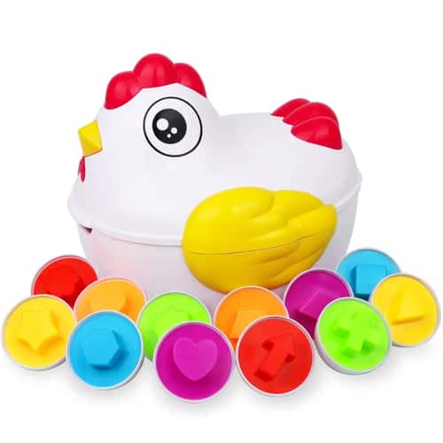 Montessori Matching Eggs Sensory Color And Shape Sorting Toy For Kids