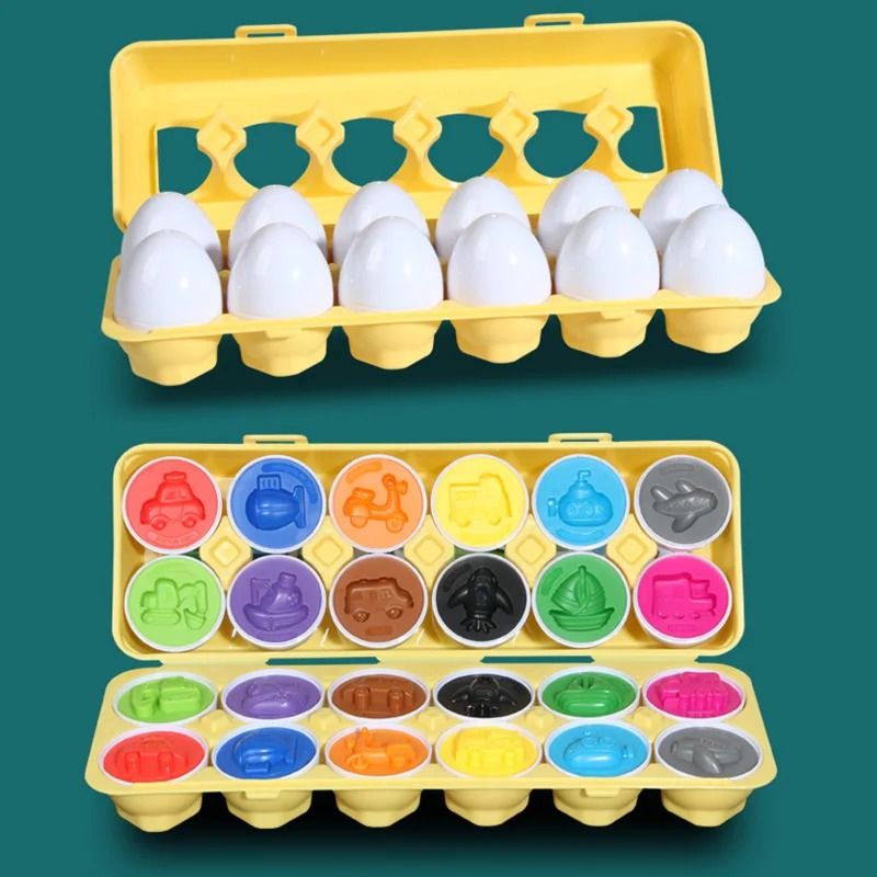 Montessori Eggs Screw Puzzle 3D Shape Matching Educational Toy For Kids 6