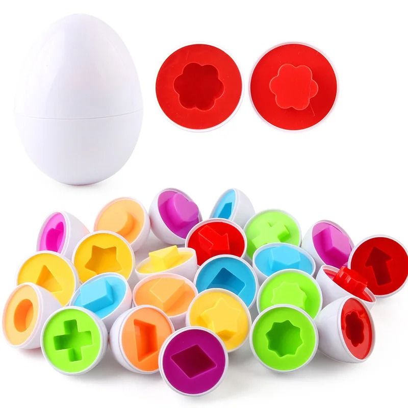 Montessori Eggs Screw Puzzle 3D Shape Matching Educational Toy For Kids 9