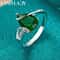 URMYLADY Sterling Silver Water Drop Turquoise Ring For Women 2