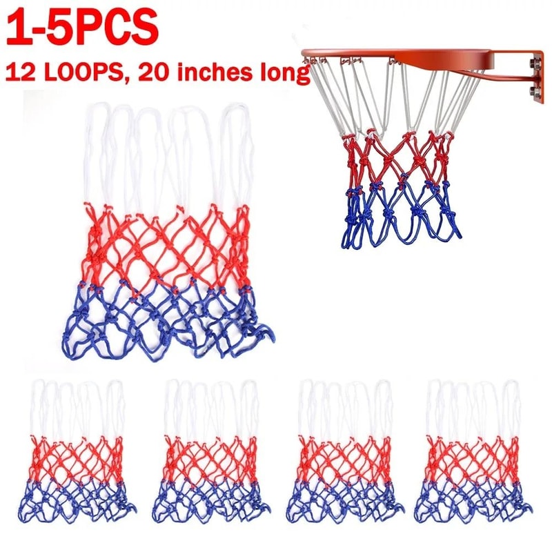 All Weather Basketball Hoop Net Tri Color Net For Kids And Mini Hoops 10