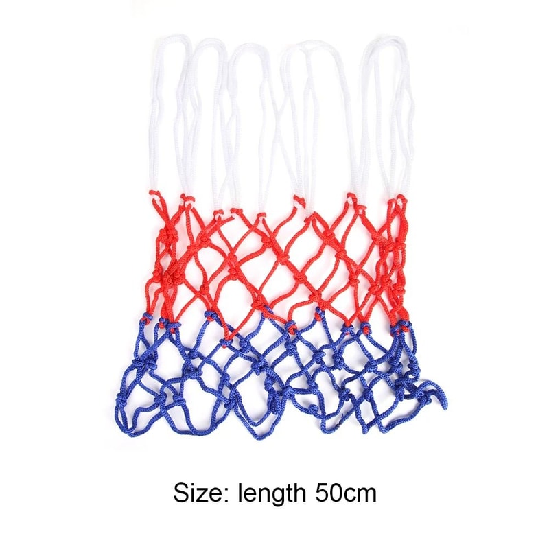 All Weather Basketball Hoop Net Tri Color Net For Kids And Mini Hoops 7