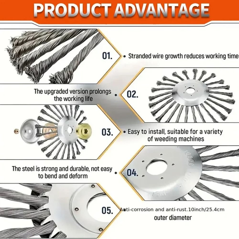 Stainless Steel Grass Trimmer Saw Blade Lawn Mower Cutting Disc 5
