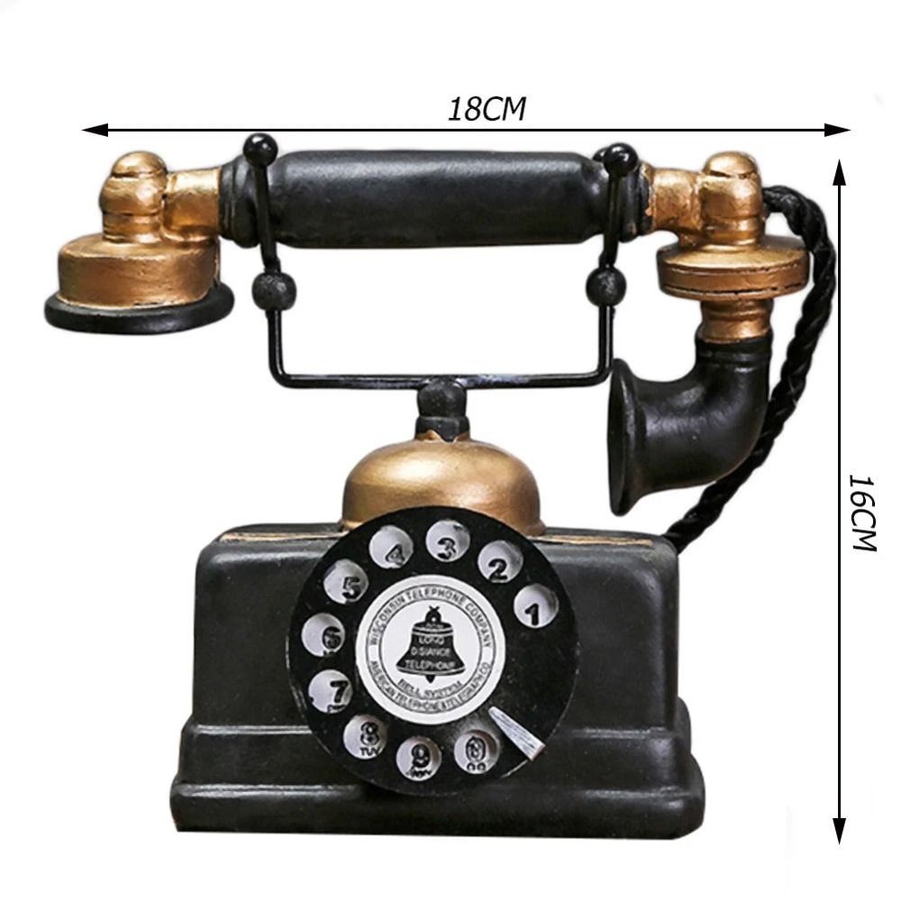 Vintage Telephone Decor Retro Old Style Desktop Ornament For Home And Office 1