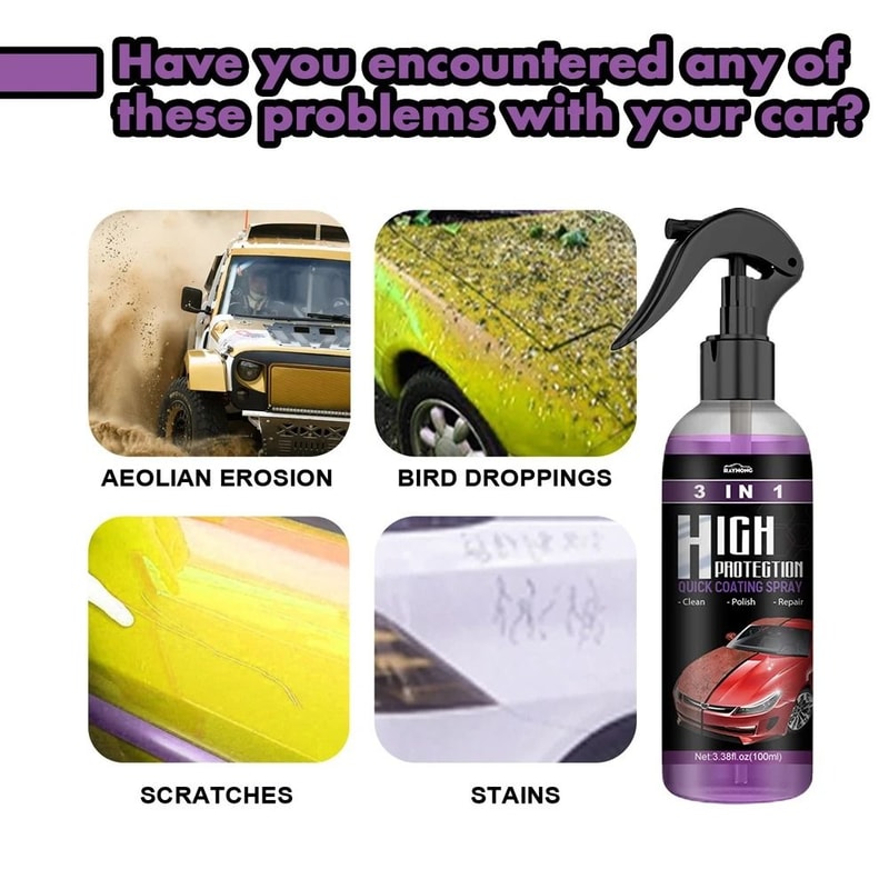 3 In 1 Ceramic Coating Spray Nano Ceramic Car Scratch Restorer 9