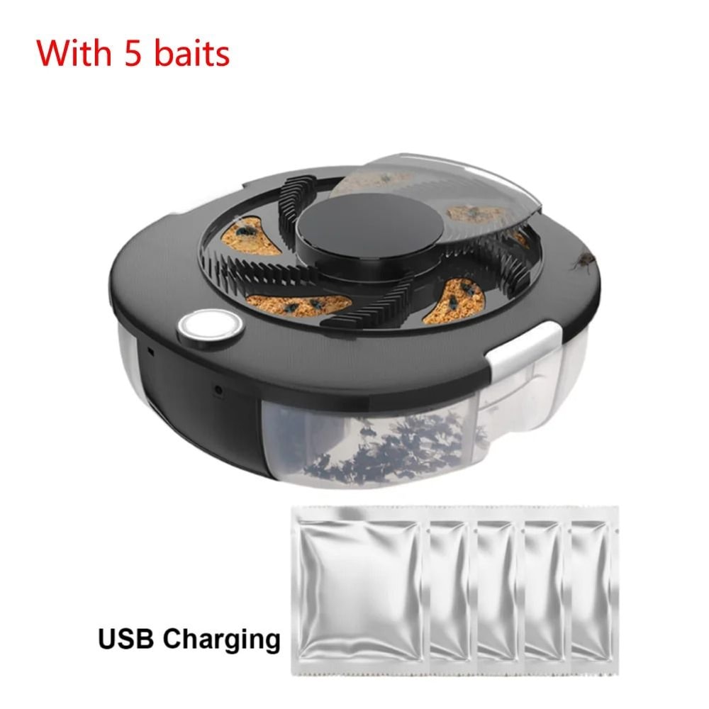Automatic Fly Catcher USB Rechargeable Quiet Insect Trap For Indoor And Outdoor Use 2