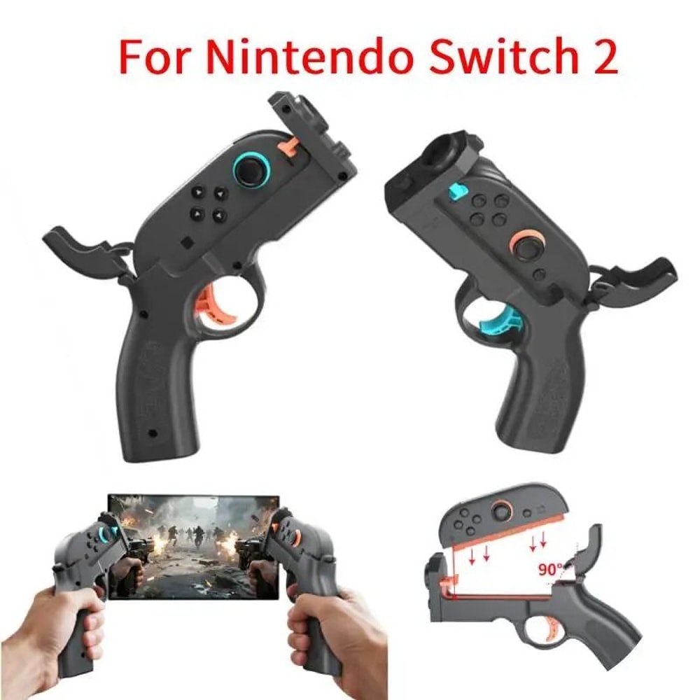 Nintendo Switch Gun Controller Grip Shooting Game Motion Hand Grip 2 Pack 5