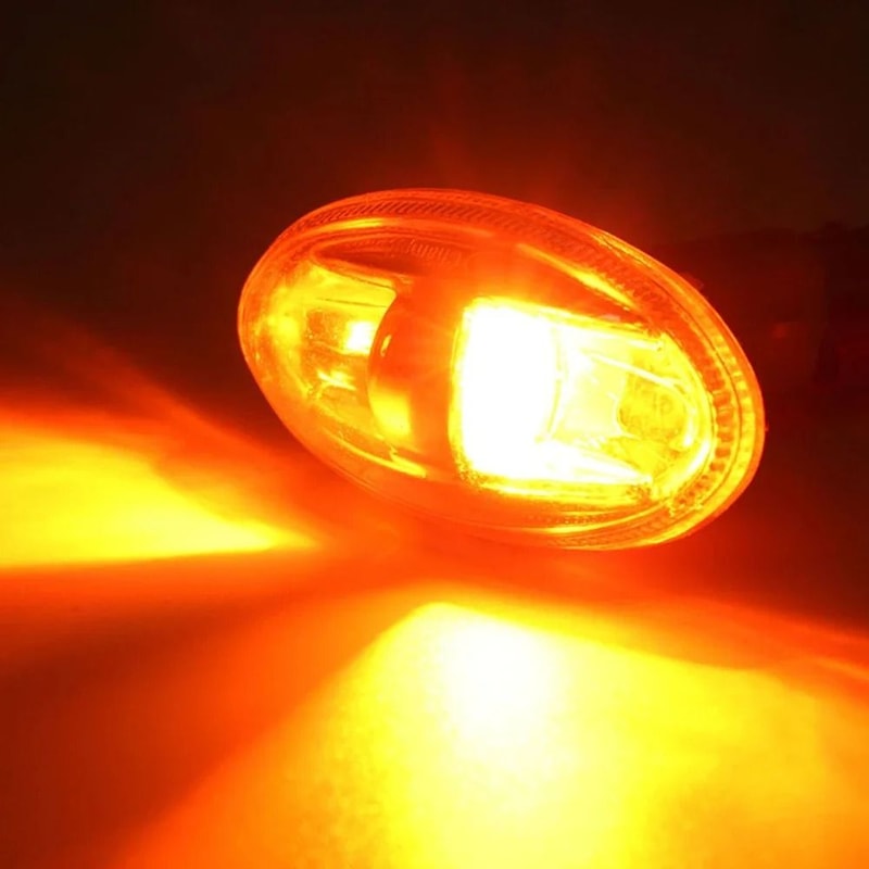 Amber Side Indicator Light Turn Signal Repeater For Peugeot Models 8