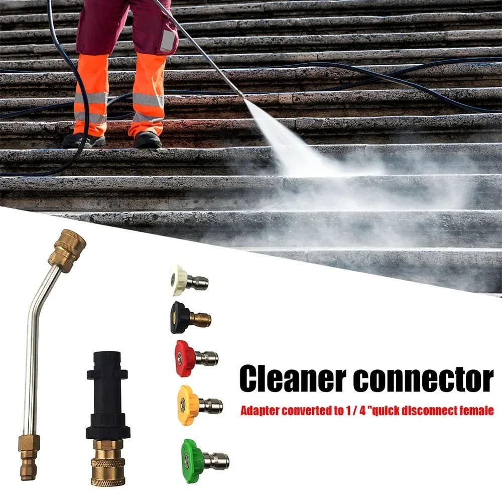 Pressure Washer Gun Adapter With Extension Wand And Nozzle Tips For Karcher 7