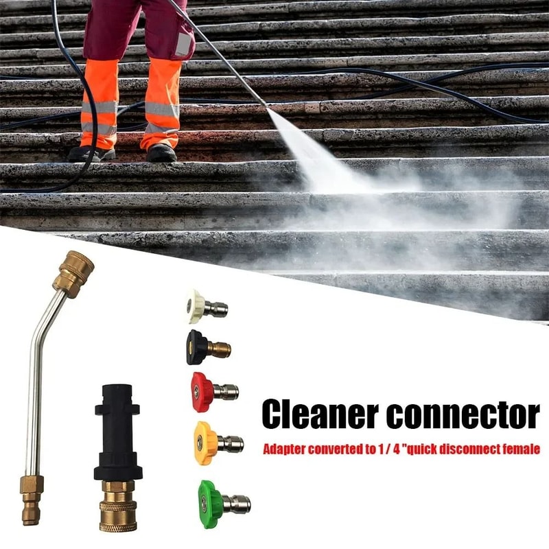 Pressure Washer Gun Adapter With Extension Wand And Nozzle Tips For Karcher 7