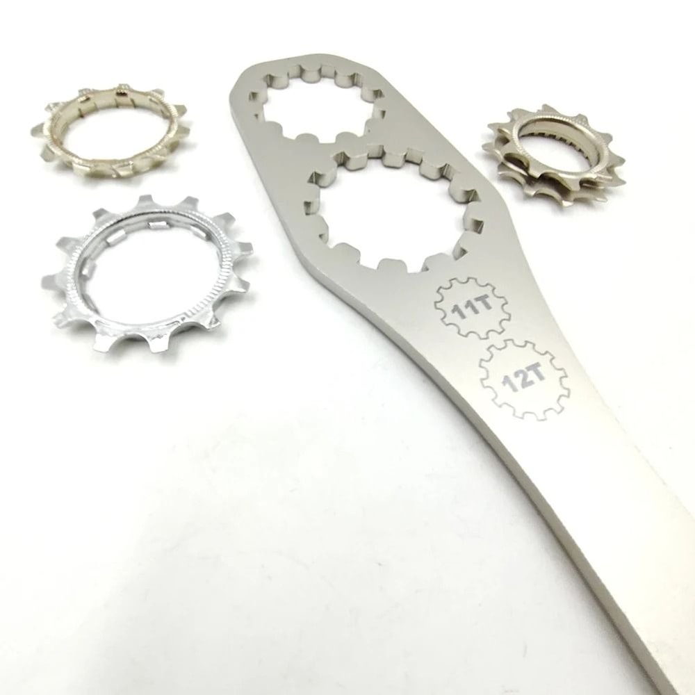 Stainless Steel Bicycle Cassette Removal Tool Flywheel Fixed Wrench 2