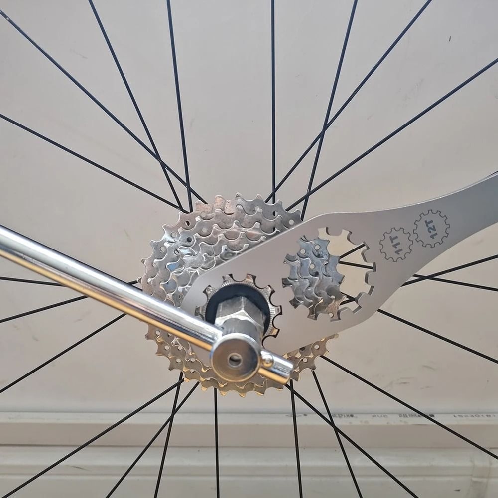 Stainless Steel Bicycle Cassette Removal Tool Flywheel Fixed Wrench 5