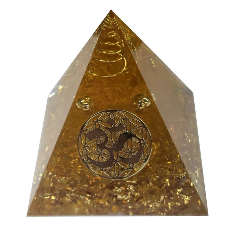 Handmade Orgonite Pyramid Natural Amethyst Crystal Energy Decor 3