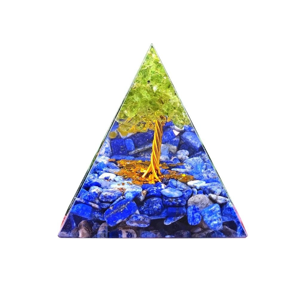 Handmade Orgonite Pyramid Natural Amethyst Crystal Energy Decor 5