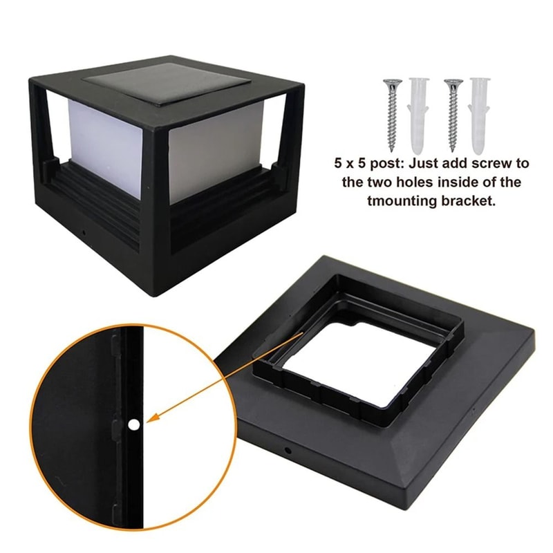 Solar Fence Light Waterproof Outdoor Solar Column Light For Garden And Gate 5